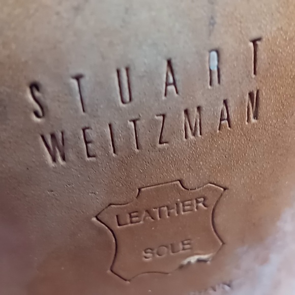 Stuart Weitzman -Jump - Leather, Heeled Booties w/Moto Zippers -Spain -size 8 - Picture 8 of 9